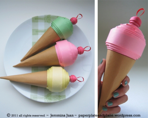 Craft Ideas  Kids  Waste on Paper Crafts  Rolled Paper Ice Cream   Crafts Ideas   Crafts For Kids