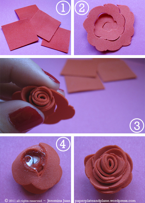 no-fuss foam roses  paper, plate, and plane